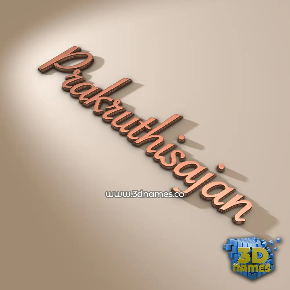 prakruthisajan in Rose Gold style - 3D name wallpaper