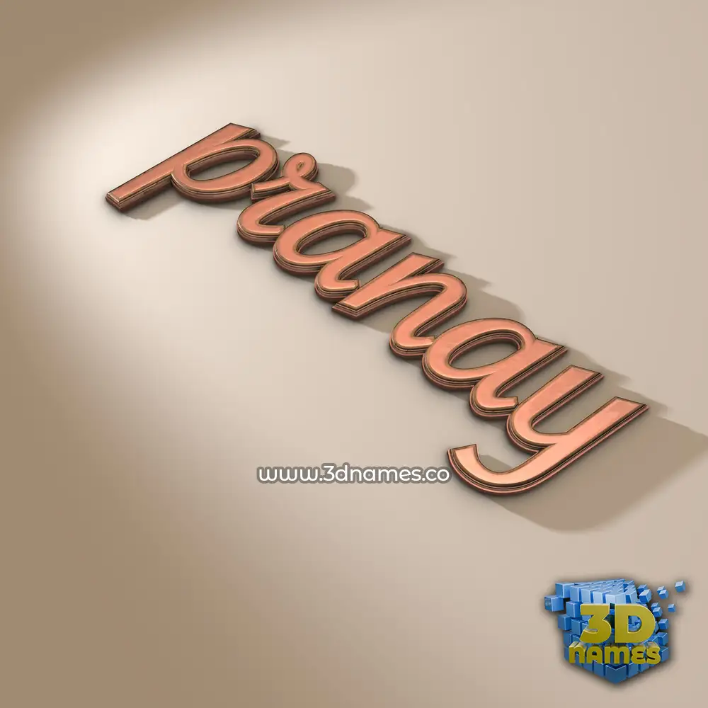 pranay in Rose Gold style - 3D name wallpaper