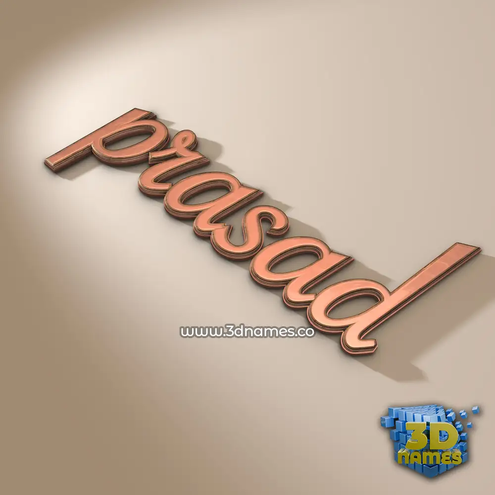prasad in Rose Gold style - 3D name wallpaper
