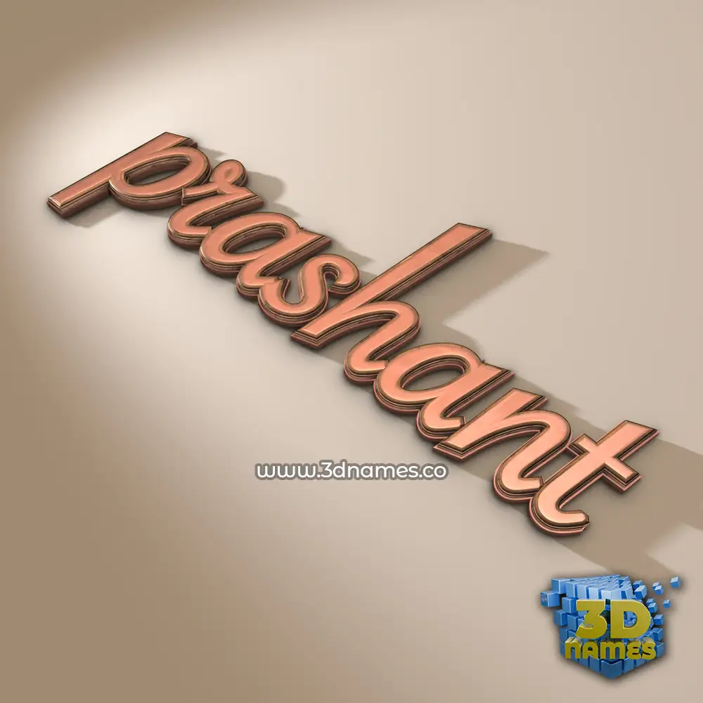 prashant in Rose Gold style - 3D name wallpaper