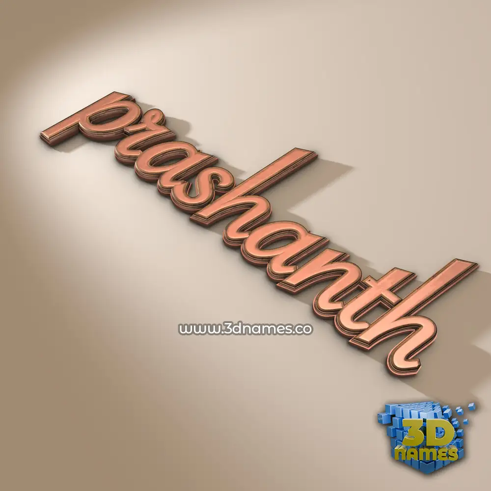 prashanth in Rose Gold style - 3D name wallpaper