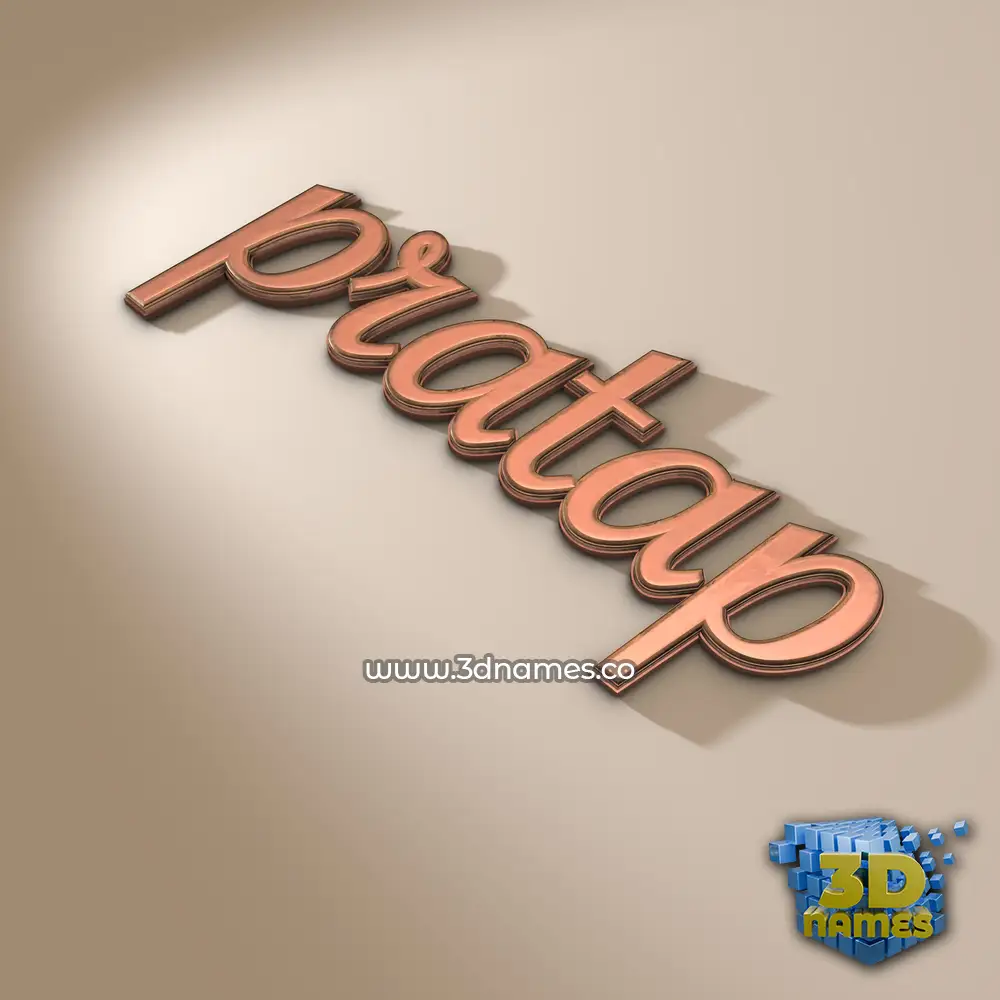 pratap in Rose Gold style - 3D name wallpaper