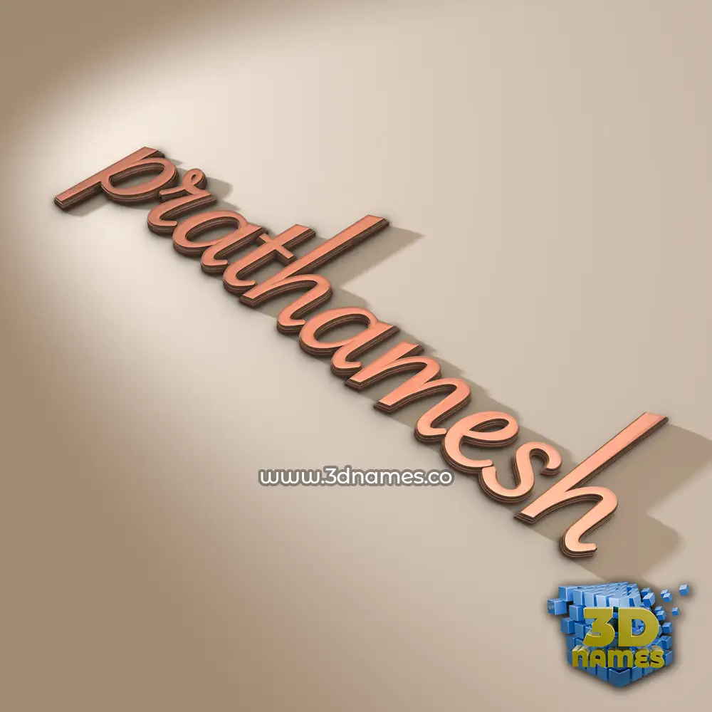 prathamesh in Rose Gold style - 3D name wallpaper