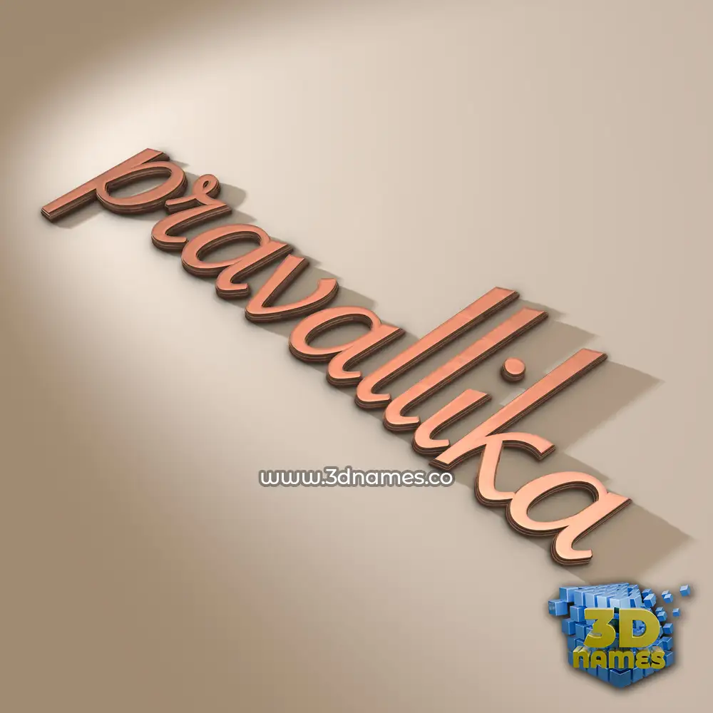 pravallika in Rose Gold style - 3D name wallpaper