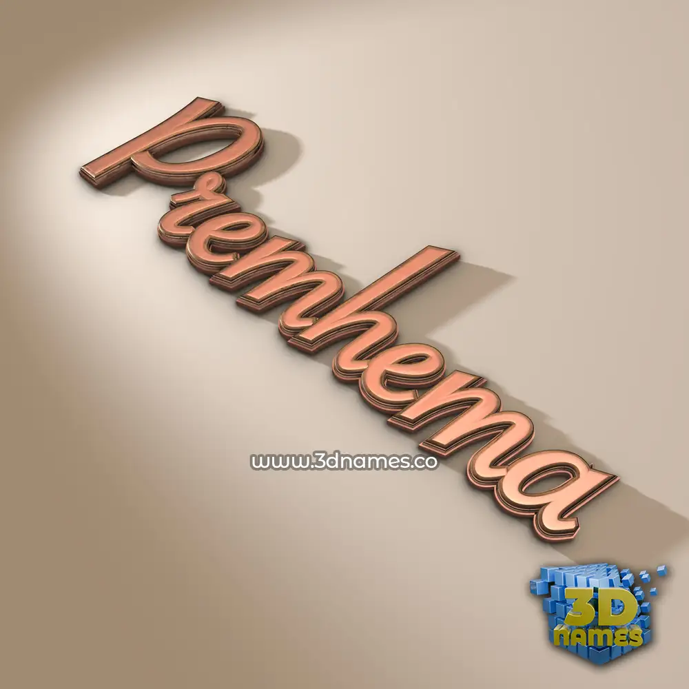 premhema in Rose Gold style - 3D name wallpaper