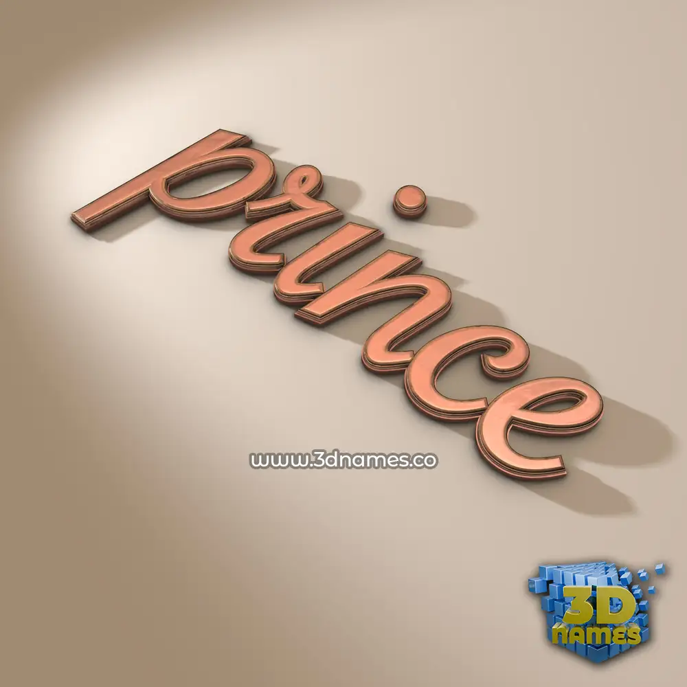 prince in Rose Gold style - 3D name wallpaper