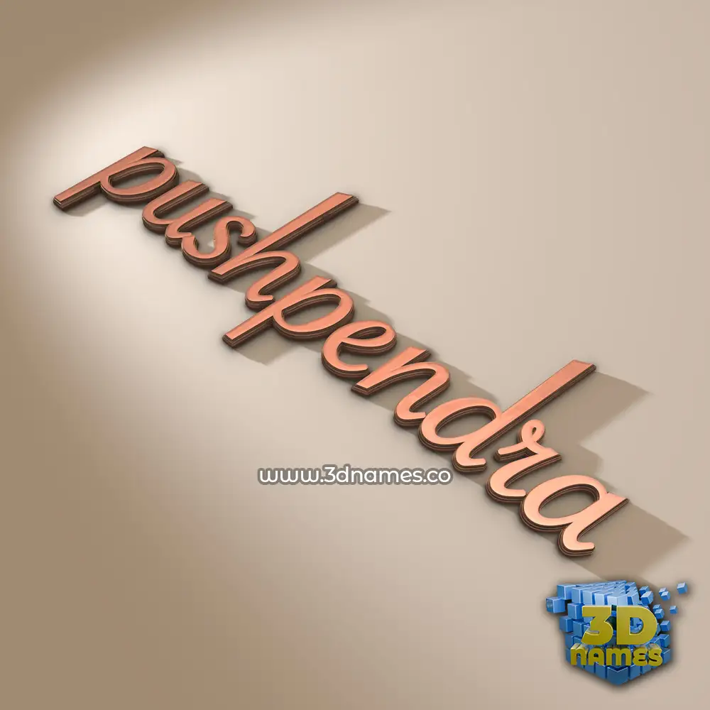 pushpendra in Rose Gold style - 3D name wallpaper