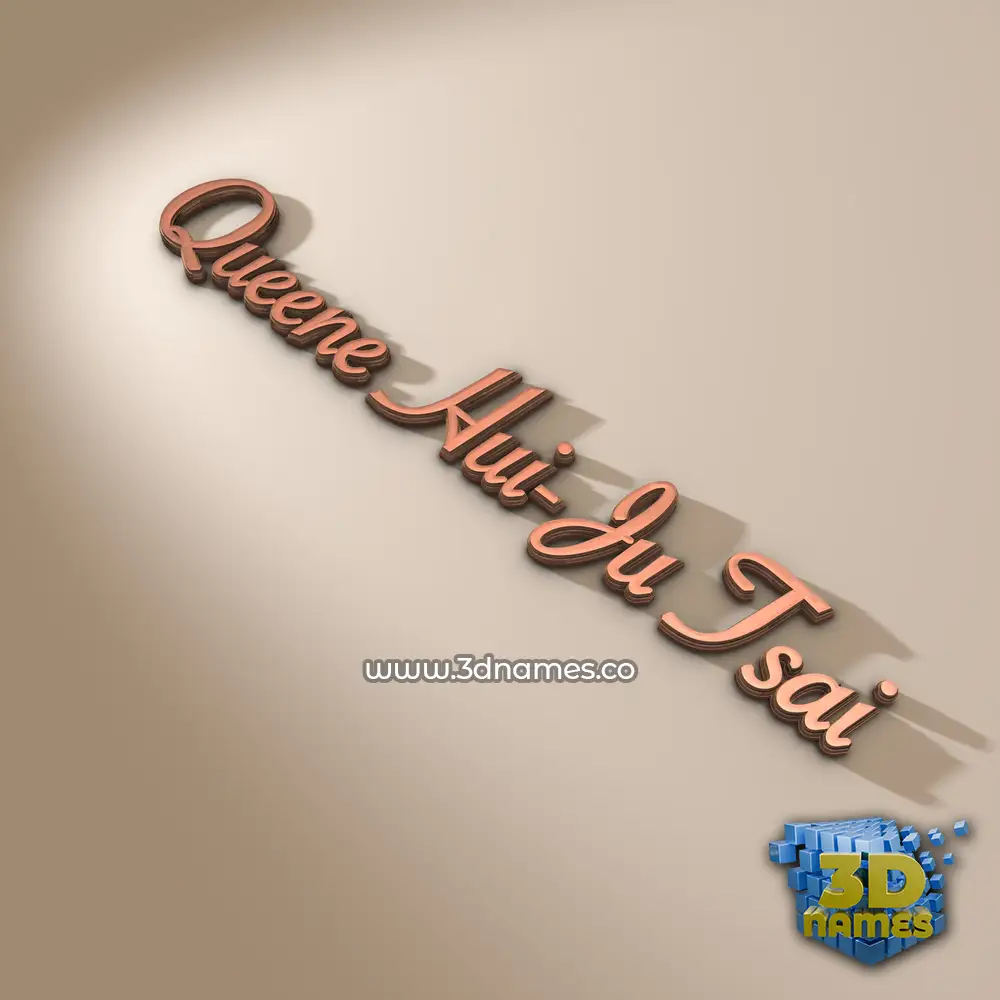 queene hui-ju tsai in Rose Gold style - 3D name wallpaper