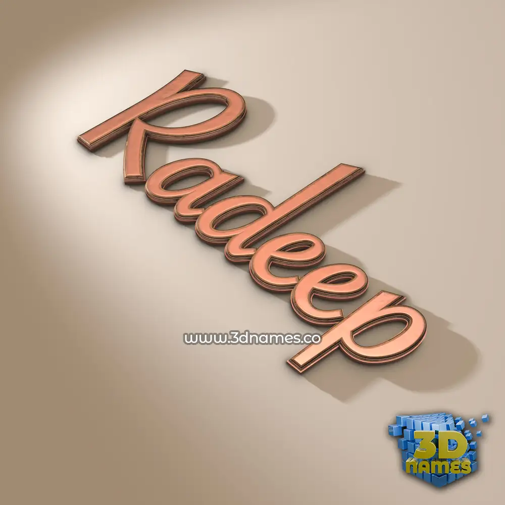 radeep in Rose Gold style - 3D name wallpaper
