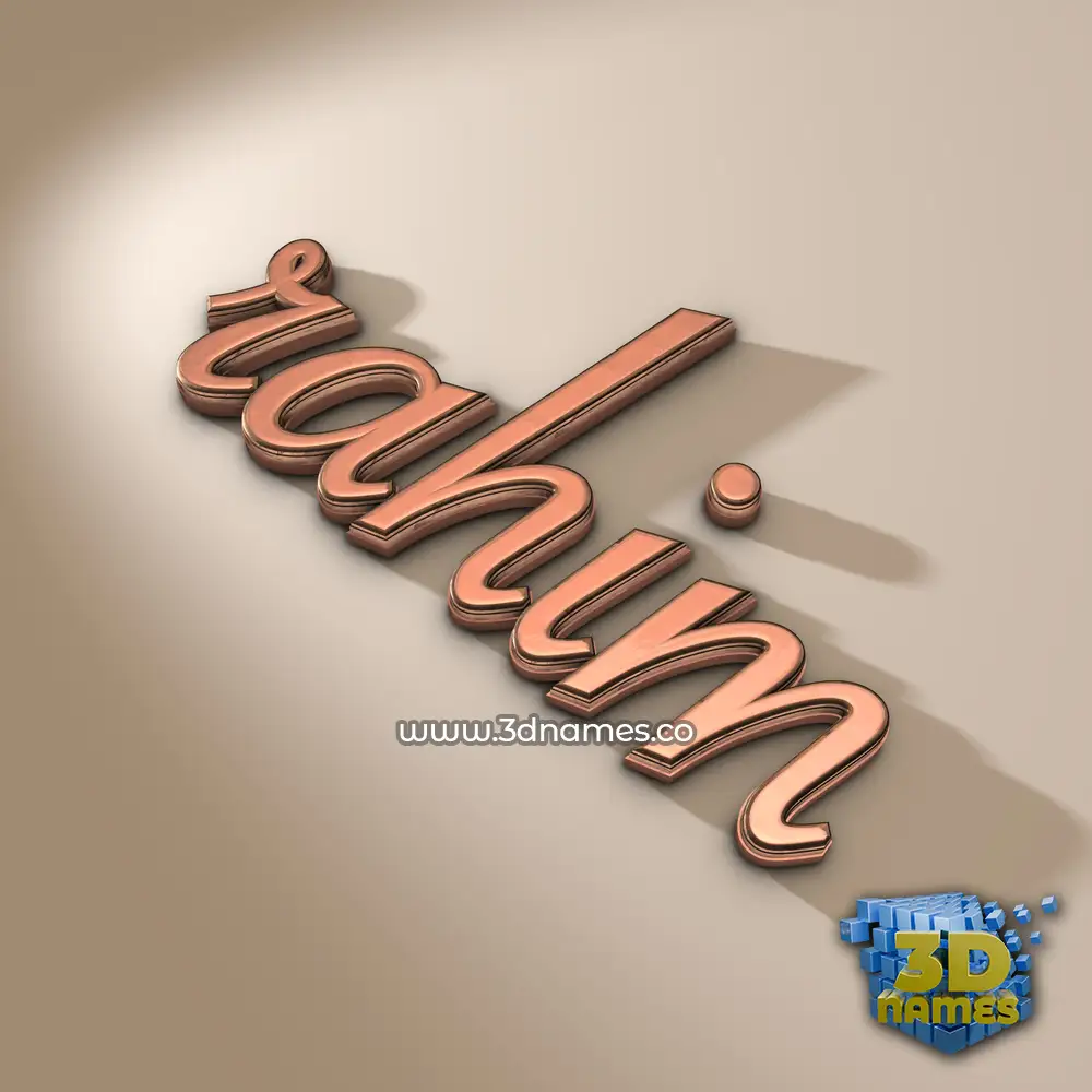 rahim in Rose Gold style - 3D name wallpaper