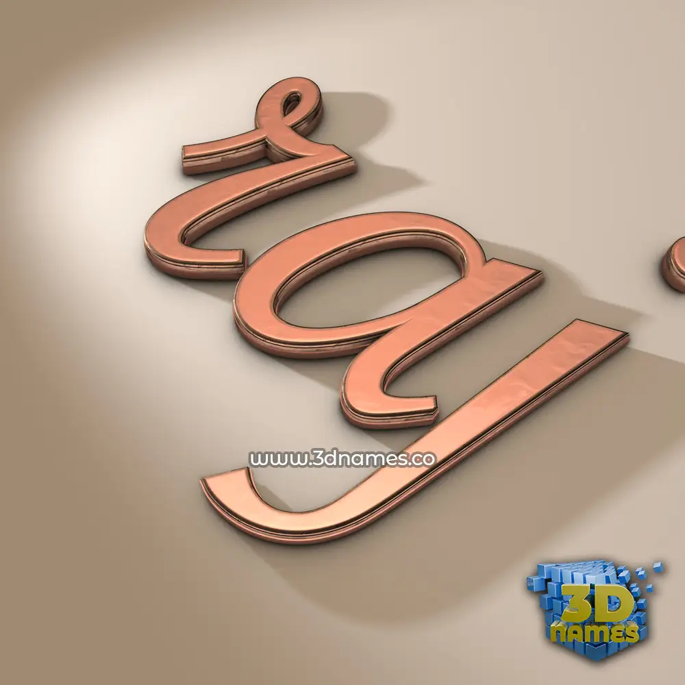 raj in Rose Gold style - 3D name wallpaper