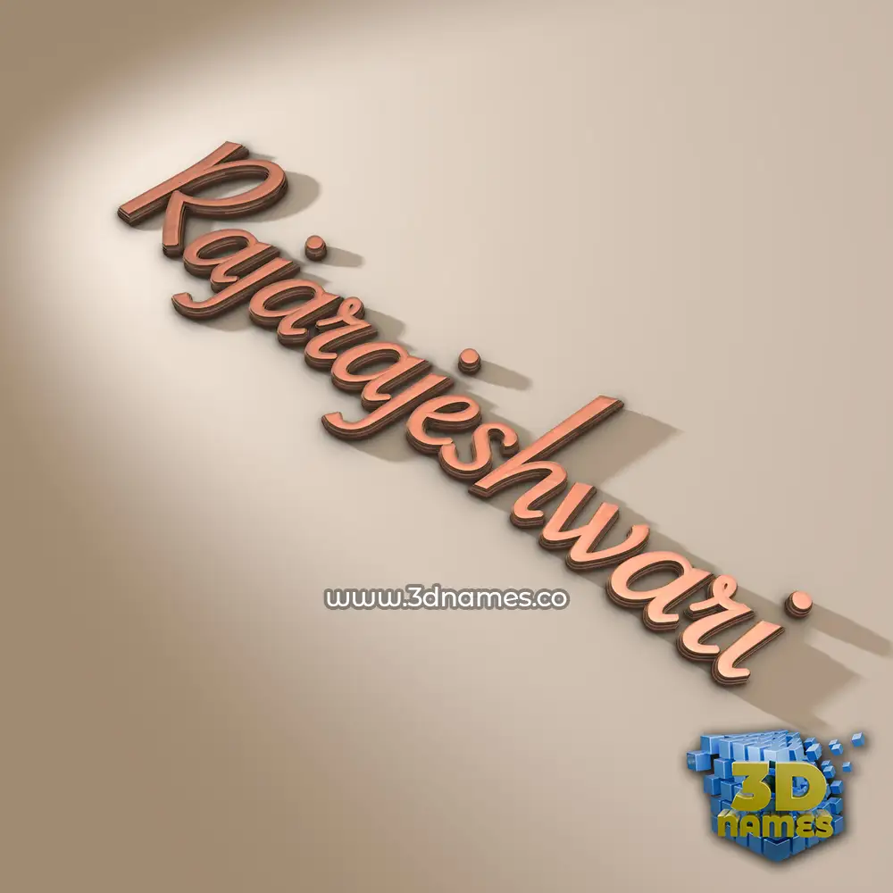 rajarajeshwari in Rose Gold style - 3D name wallpaper
