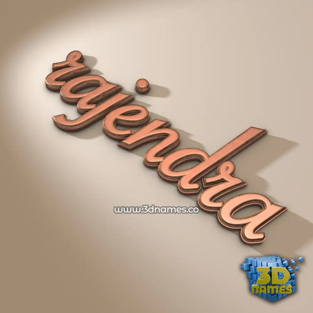 rajendra in Rose Gold style - 3D name wallpaper