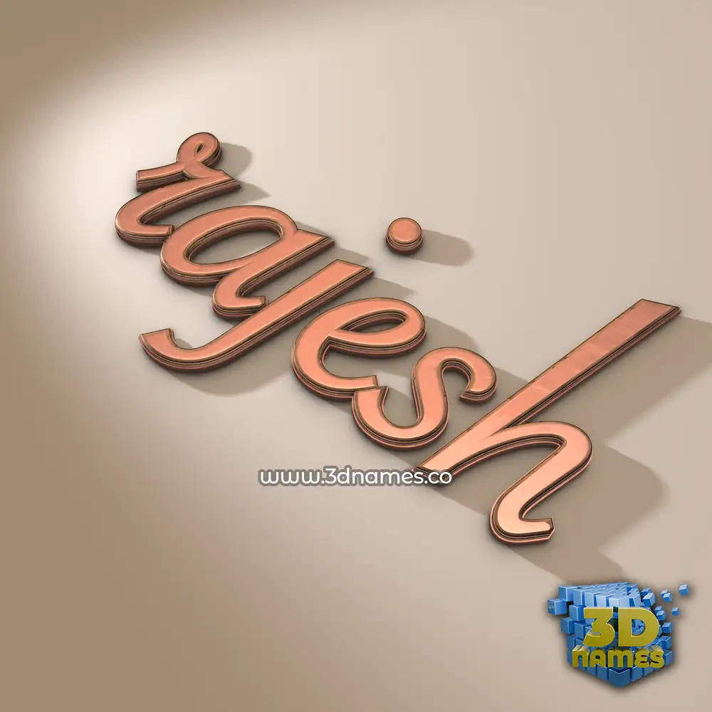 rajesh in Rose Gold style - 3D name wallpaper