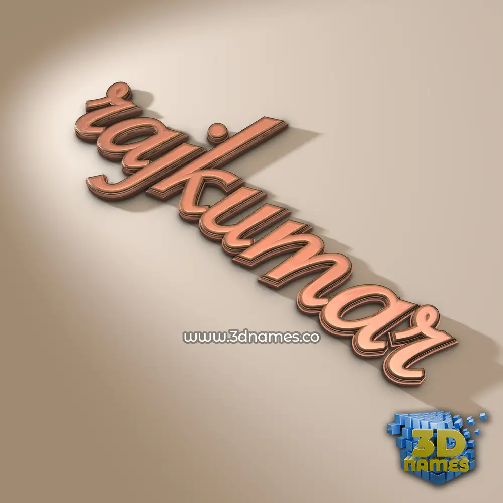 rajkumar in Rose Gold style - 3D name wallpaper