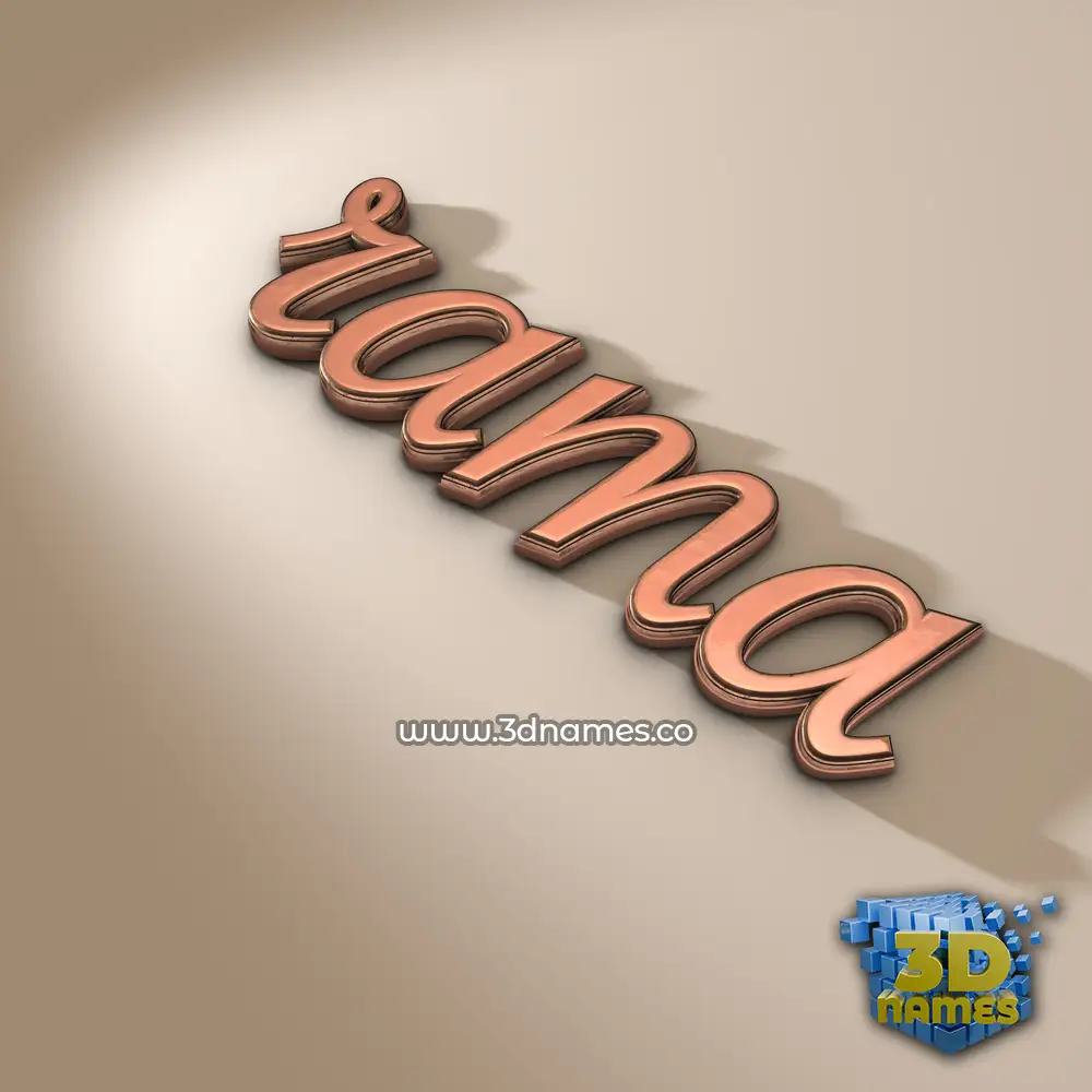 rama in Rose Gold style - 3D name wallpaper
