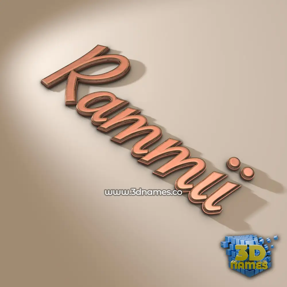 rammii in Rose Gold style - 3D name wallpaper