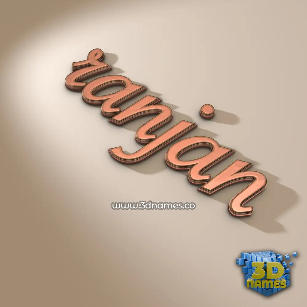 ranjan in Rose Gold style - 3D name wallpaper