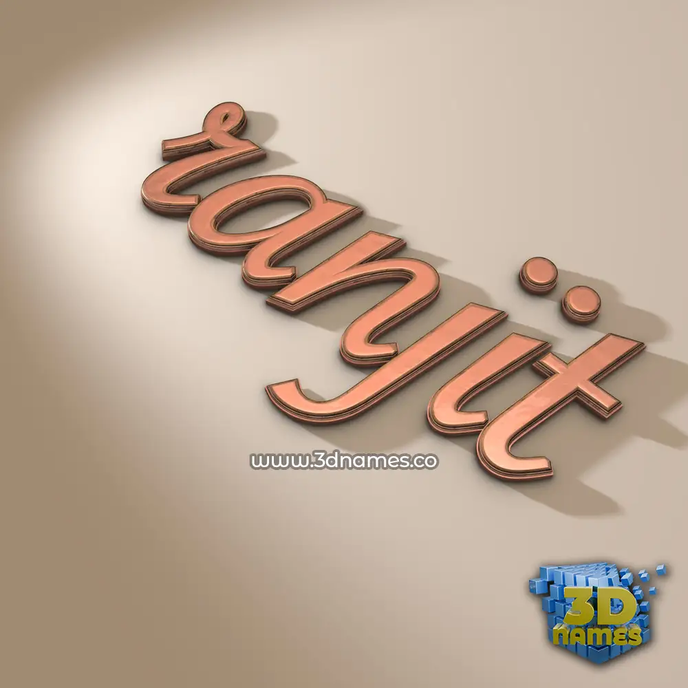 ranjit in Rose Gold style - 3D name wallpaper