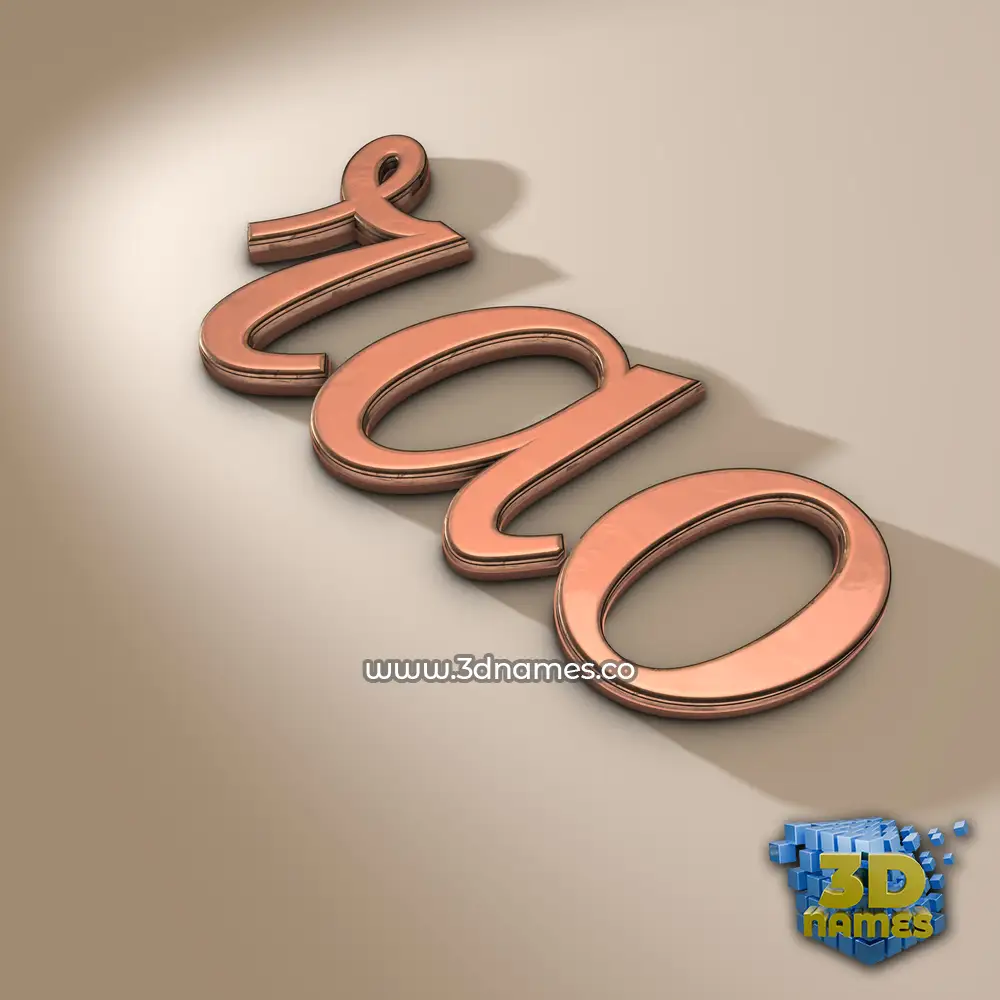 rao in Rose Gold style - 3D name wallpaper