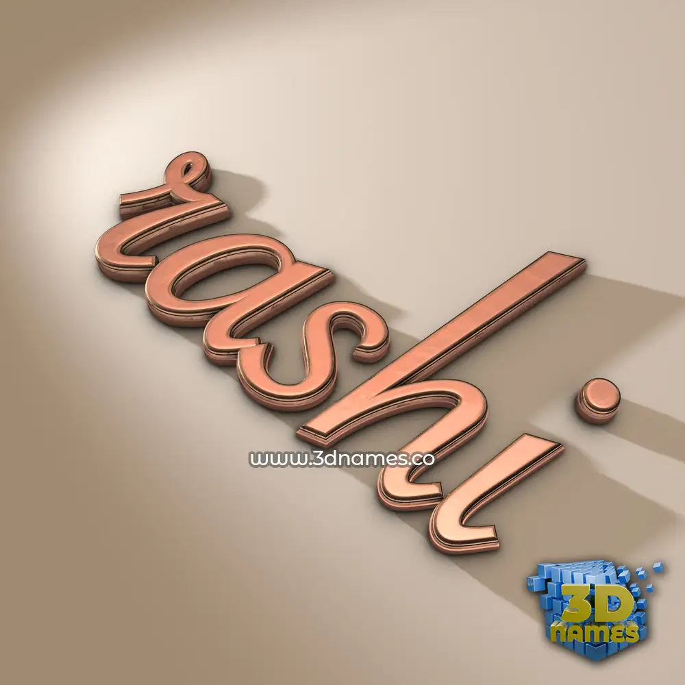 rashi in Rose Gold style - 3D name wallpaper