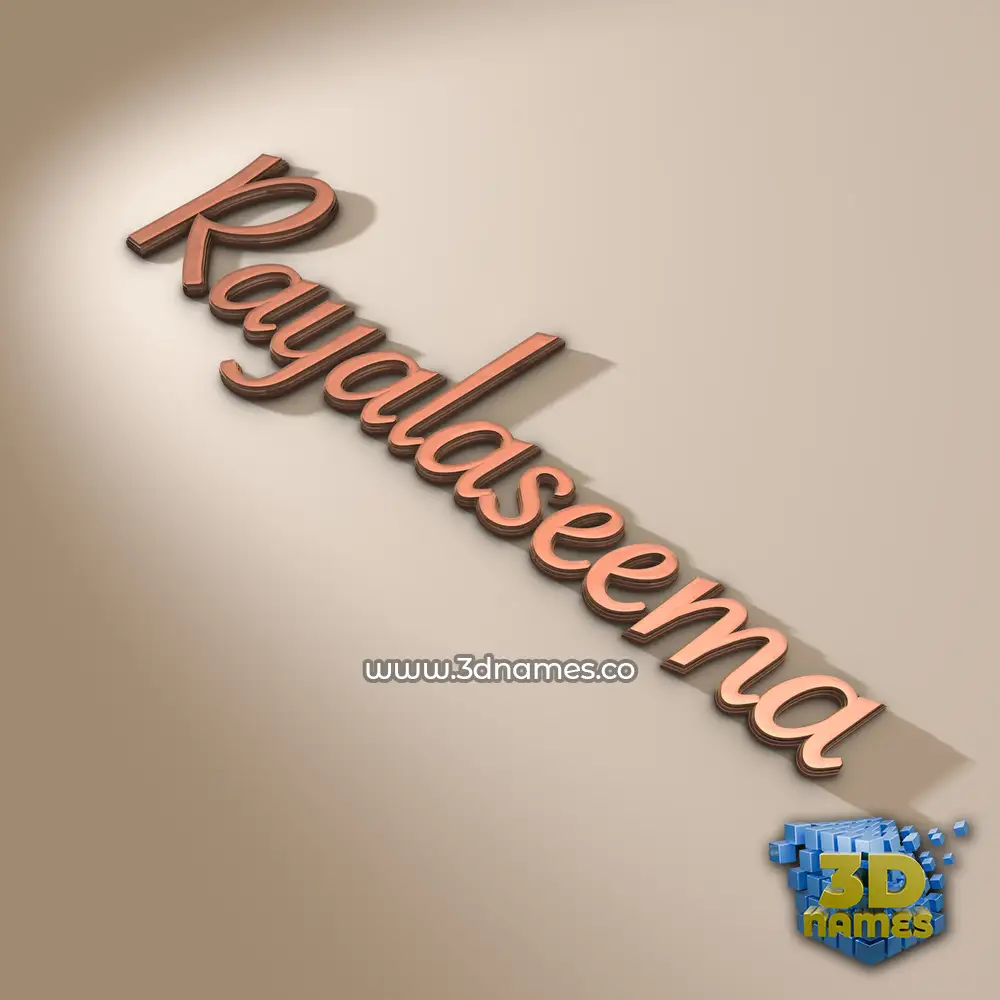 rayalaseema in Rose Gold style - 3D name wallpaper
