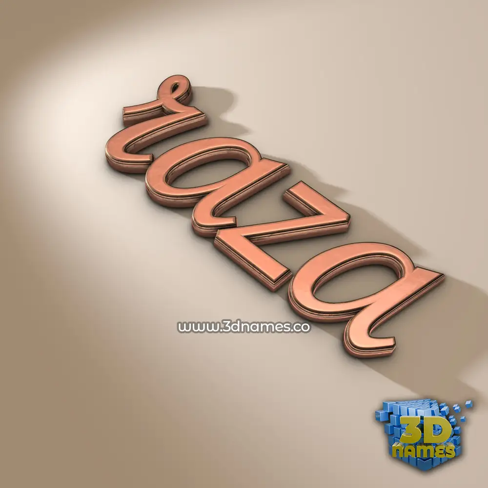 raza in Rose Gold style - 3D name wallpaper