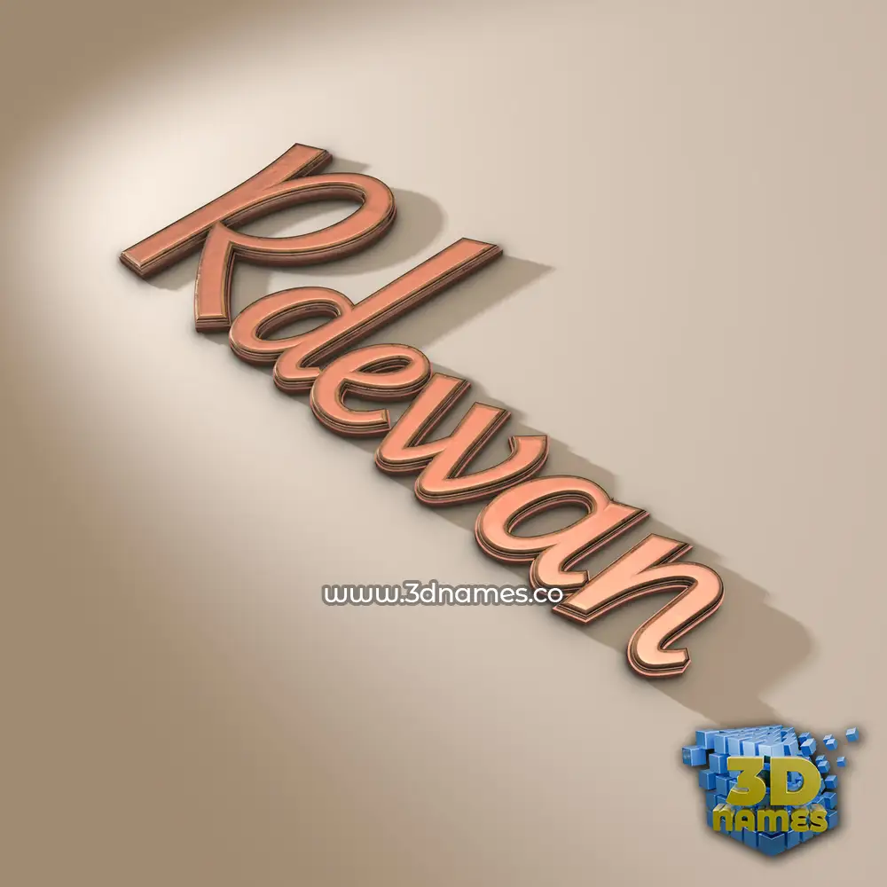 rdewan in Rose Gold style - 3D name wallpaper
