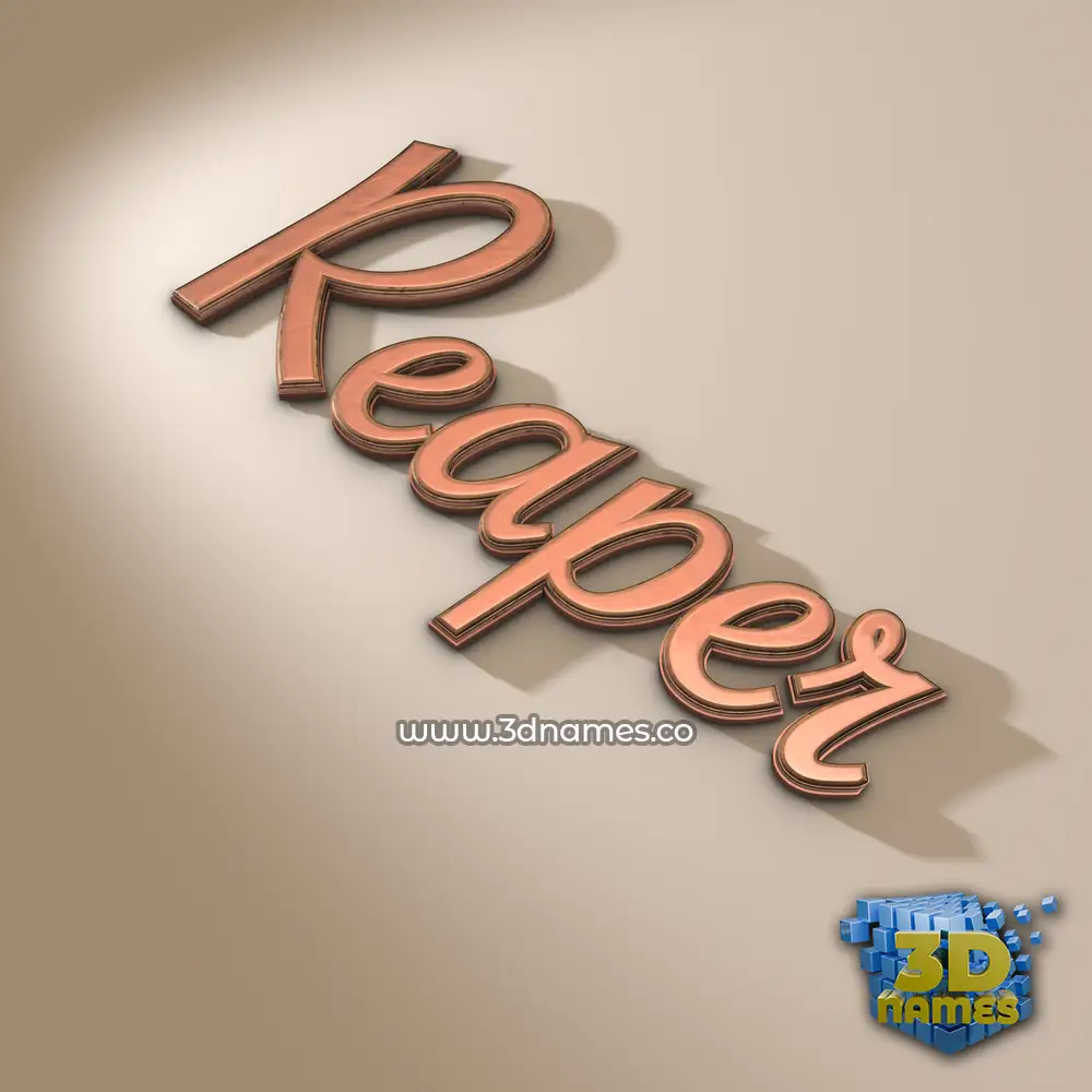reaper in Rose Gold style - 3D name wallpaper