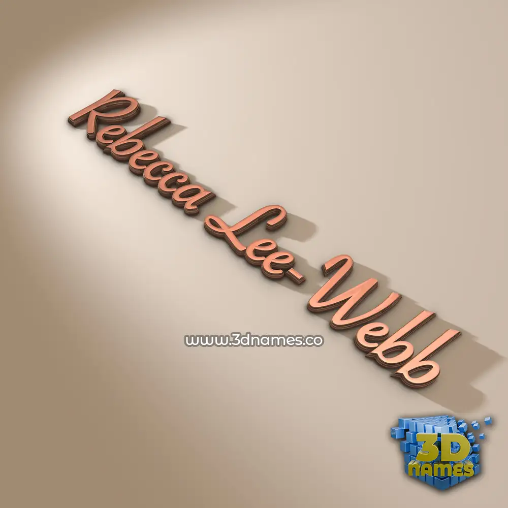 rebecca lee-webb in Rose Gold style - 3D name wallpaper