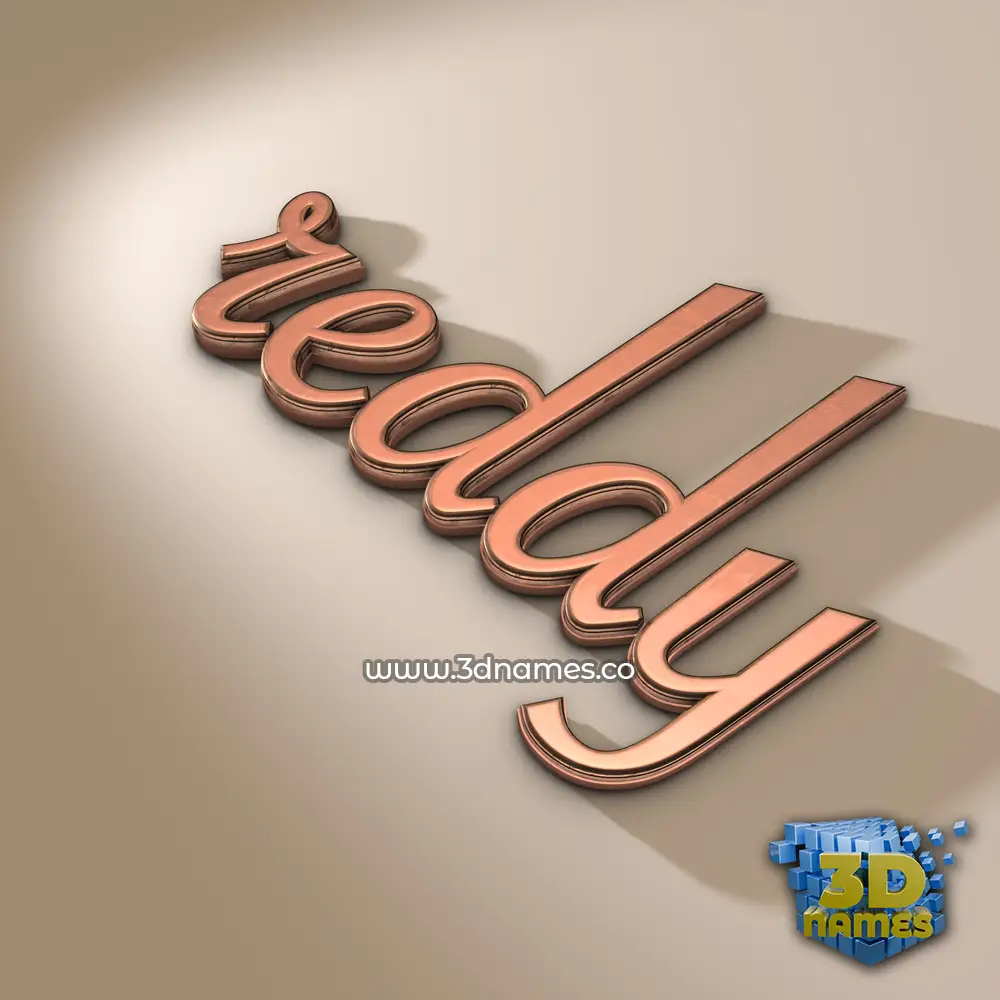 reddy in Rose Gold style - 3D name wallpaper