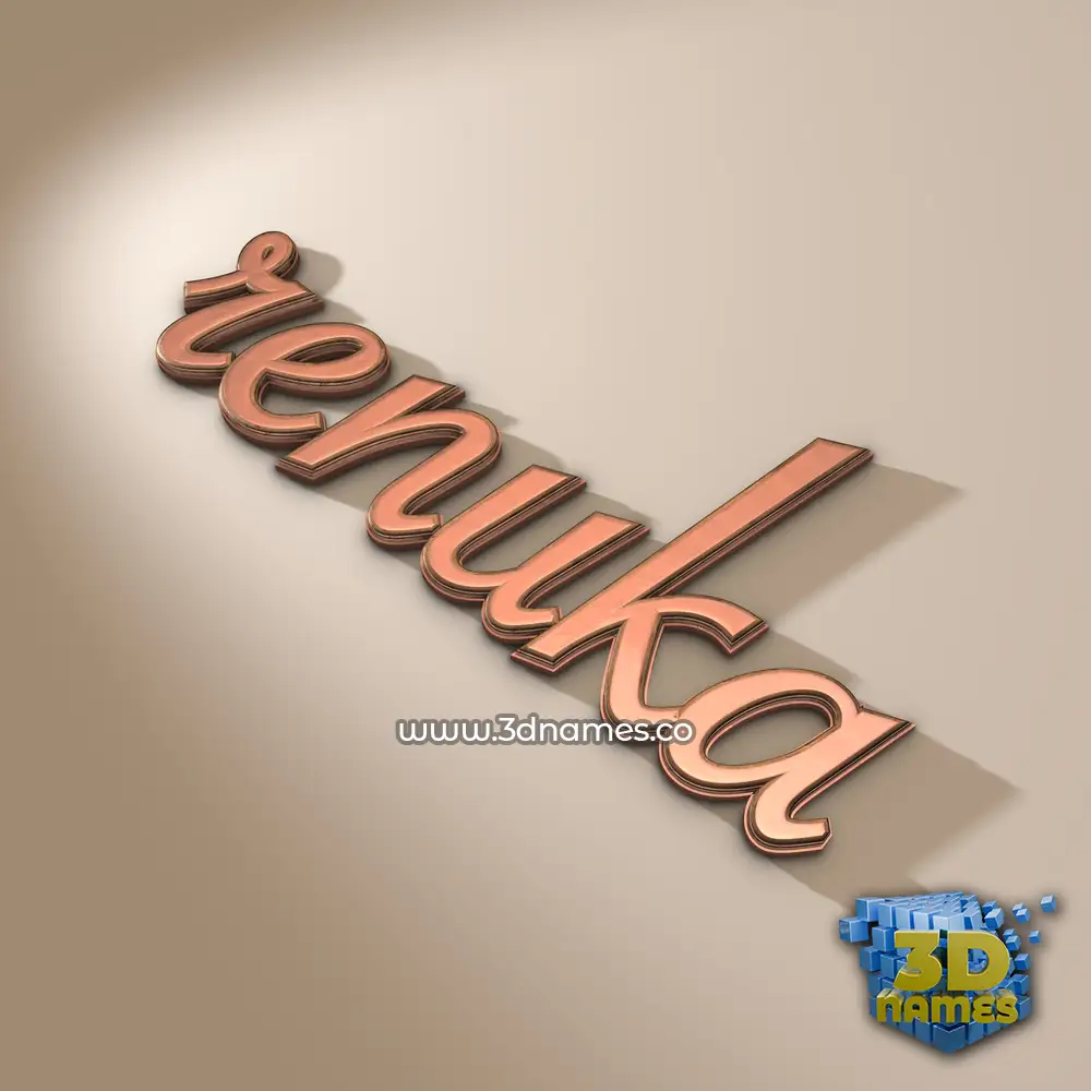 renuka in Rose Gold style - 3D name wallpaper