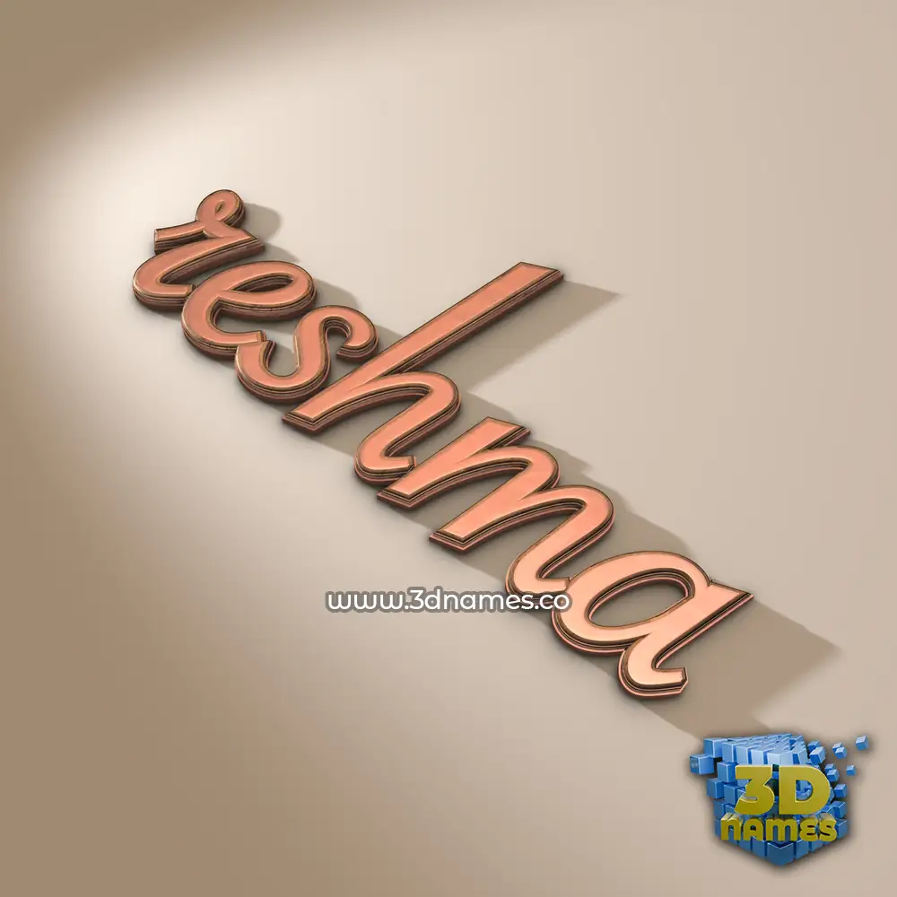 reshma in Rose Gold style - 3D name wallpaper
