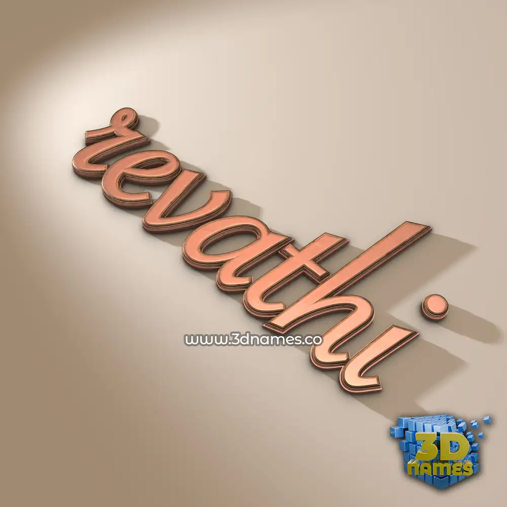 revathi in Rose Gold style - 3D name wallpaper