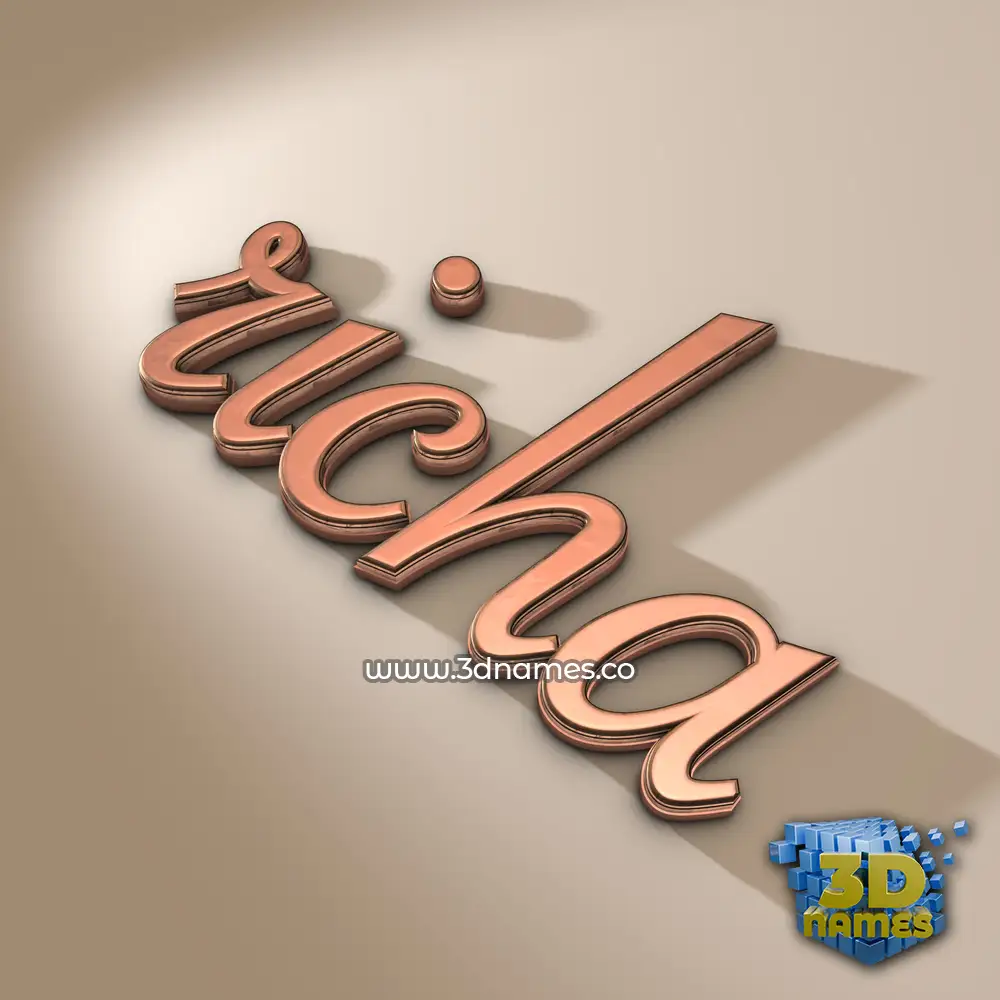 richa in Rose Gold style - 3D name wallpaper