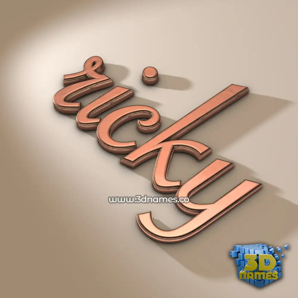ricky in Rose Gold style - 3D name wallpaper