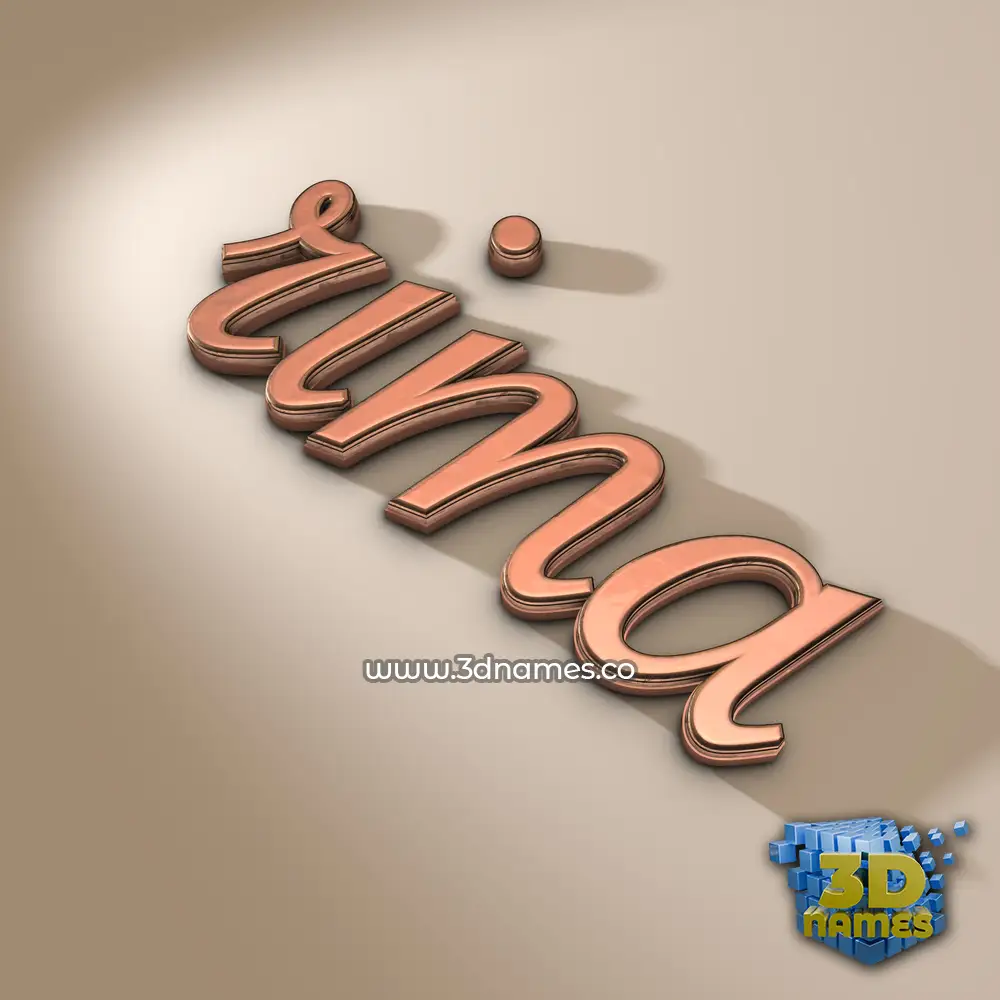 rima in Rose Gold style - 3D name wallpaper