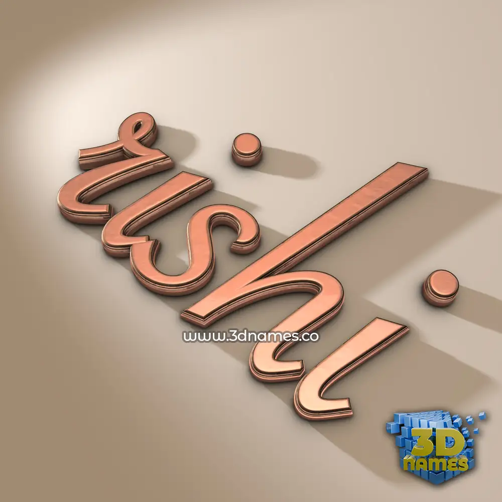 rishi in Rose Gold style - 3D name wallpaper