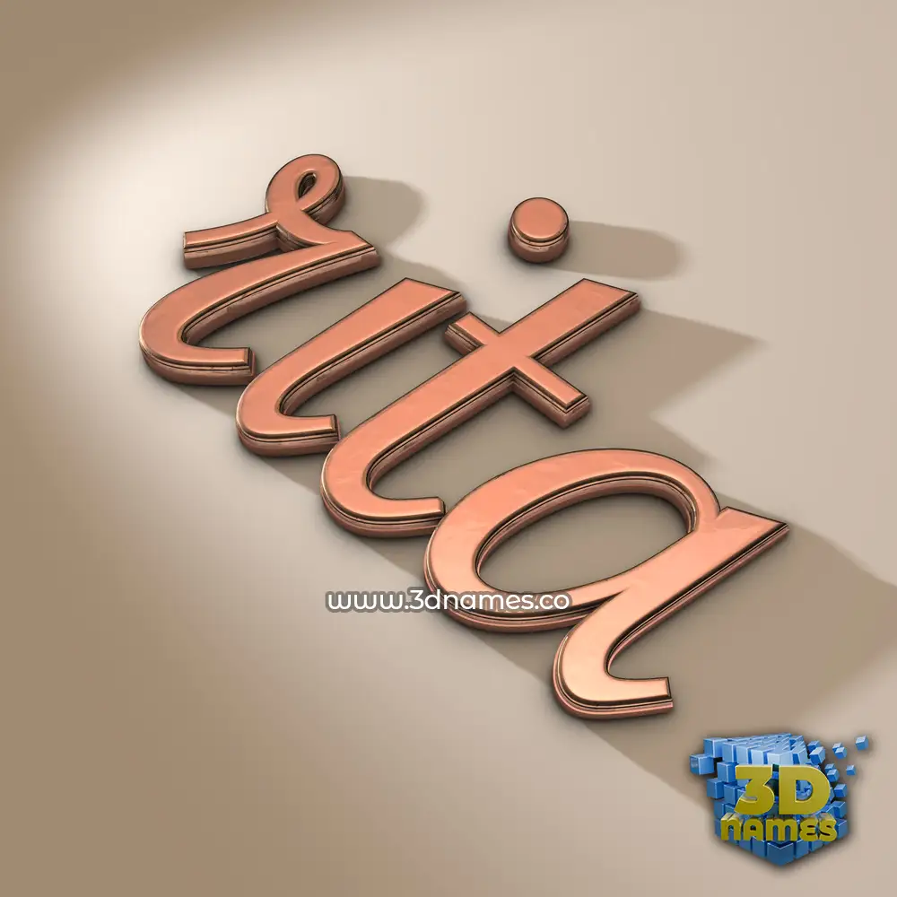 rita in Rose Gold style - 3D name wallpaper