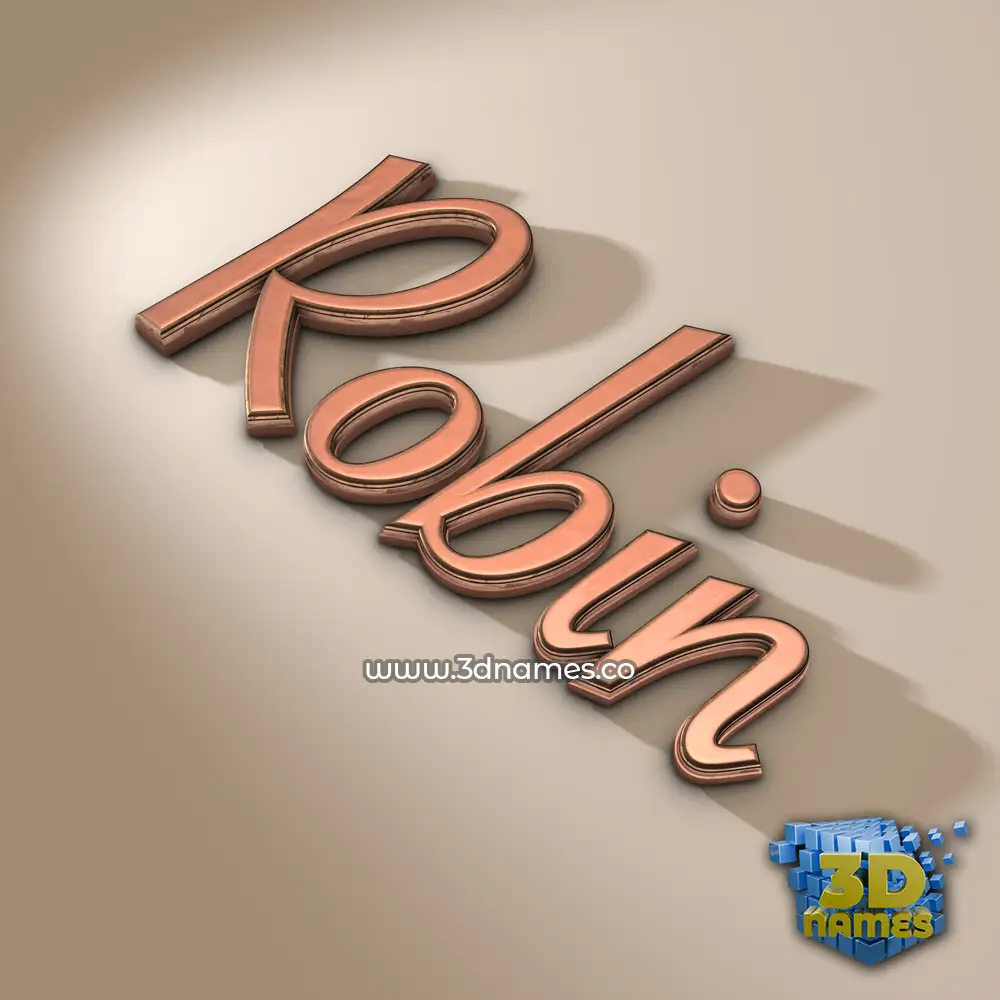 robin in Rose Gold style - 3D name wallpaper