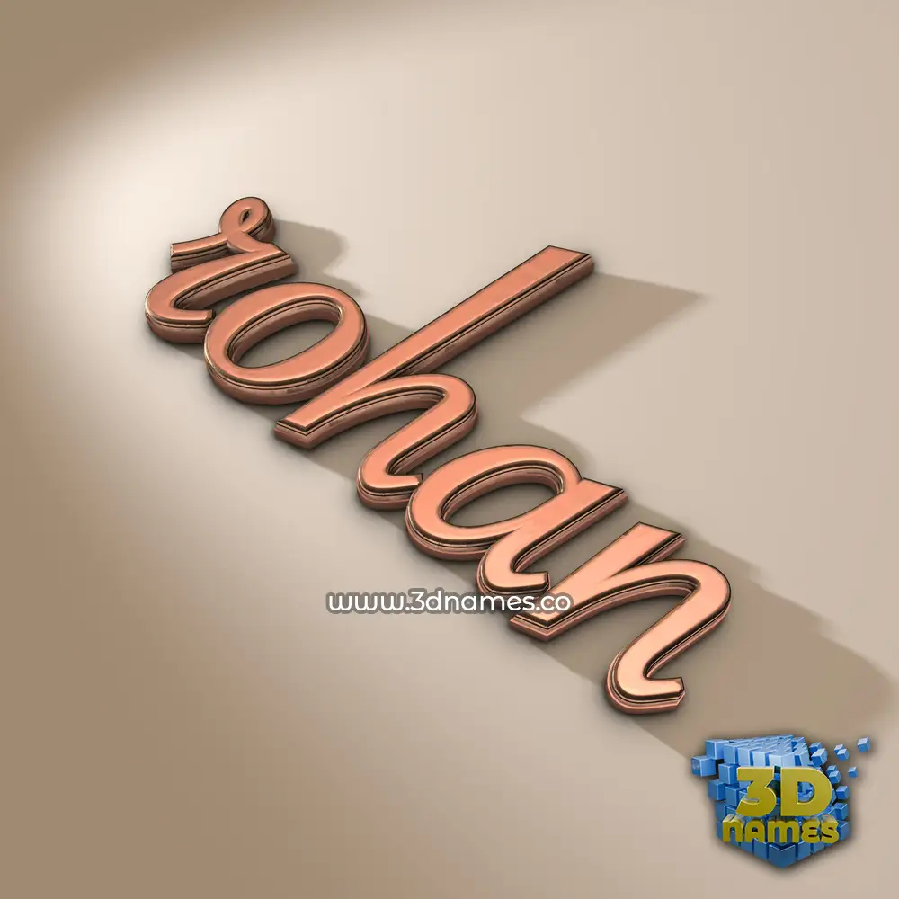 rohan in Rose Gold style - 3D name wallpaper