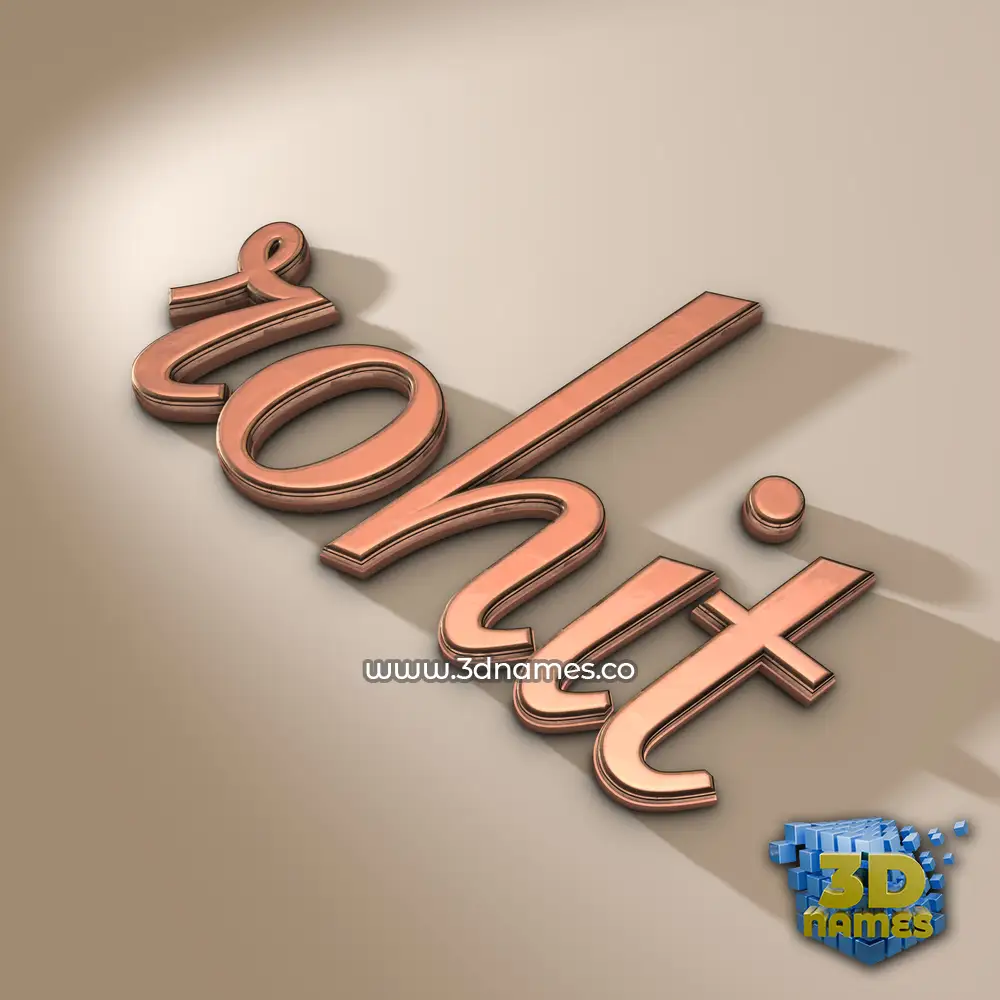 rohit in Rose Gold style - 3D name wallpaper