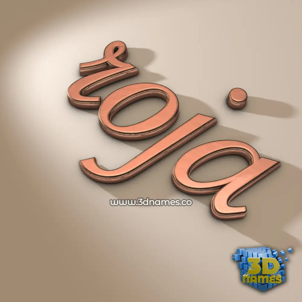 roja in Rose Gold style - 3D name wallpaper