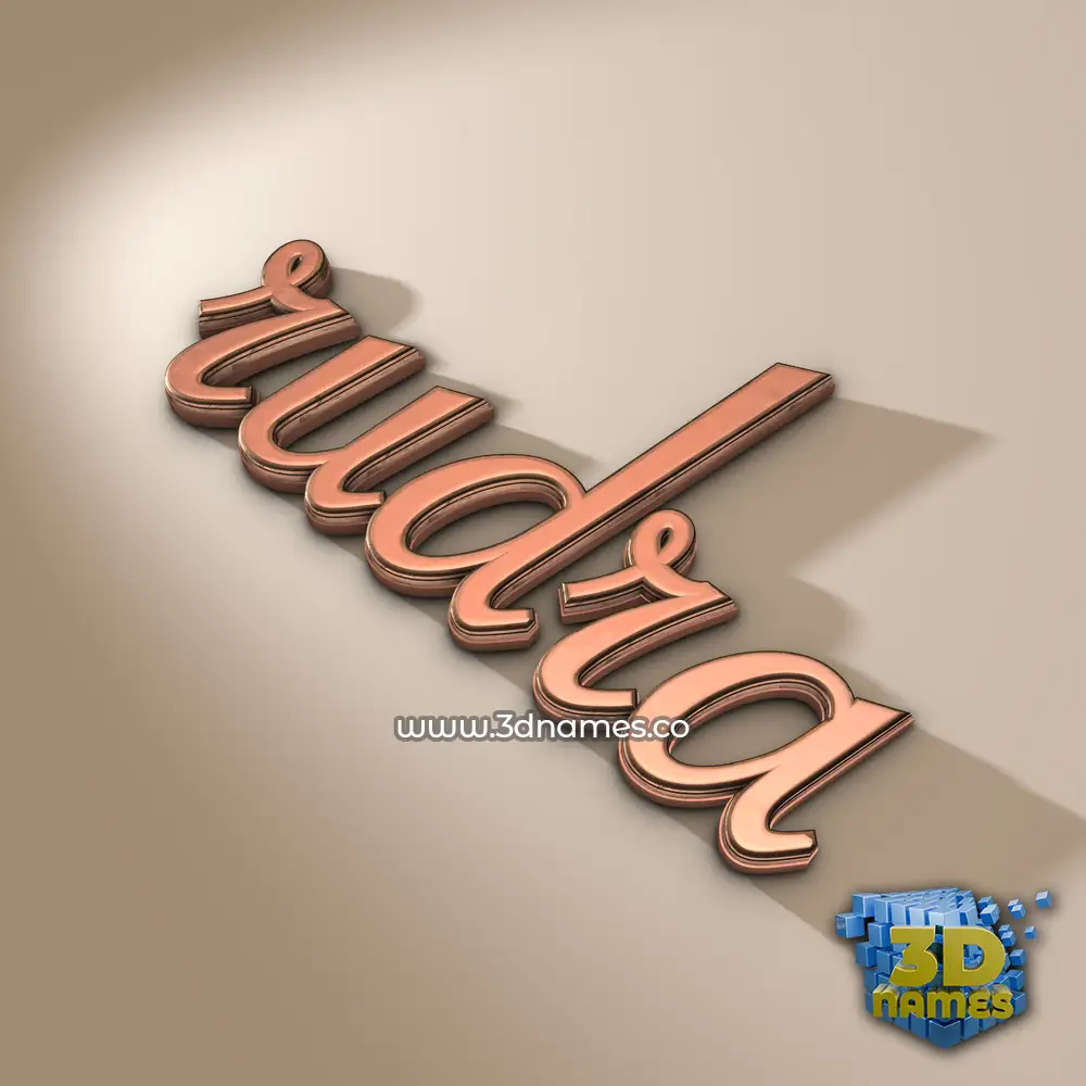 rudra in Rose Gold style - 3D name wallpaper