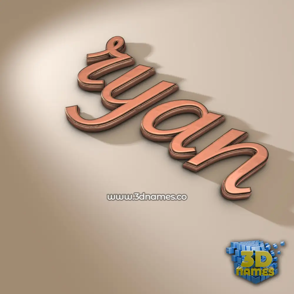 ryan in Rose Gold style - 3D name wallpaper