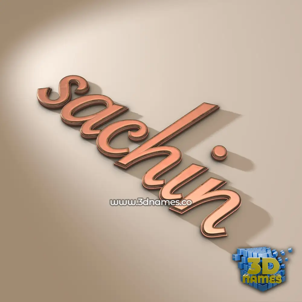 sachin in Rose Gold style - 3D name wallpaper