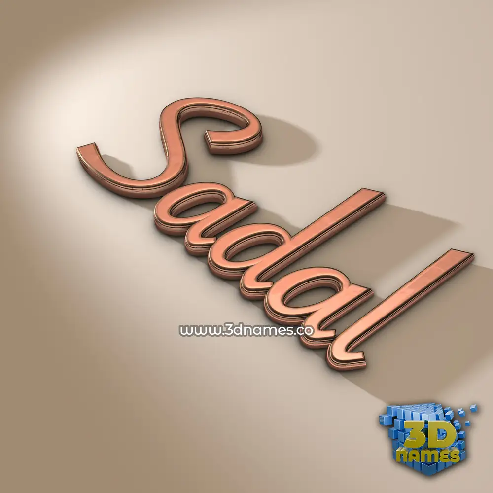 sadal in Rose Gold style - 3D name wallpaper