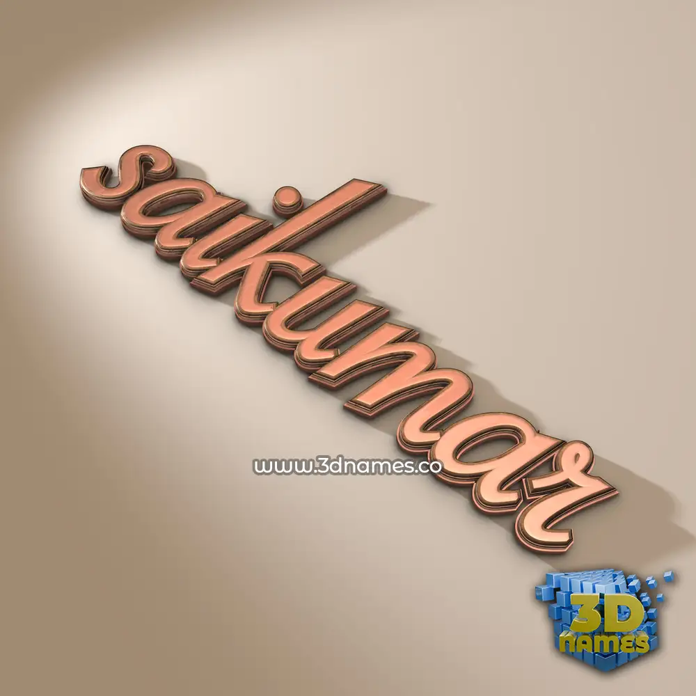 saikumar in Rose Gold style - 3D name wallpaper