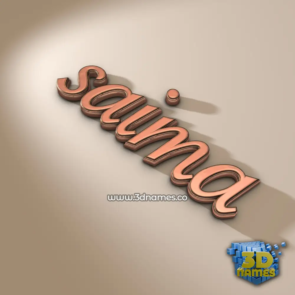 saima in Rose Gold style - 3D name wallpaper