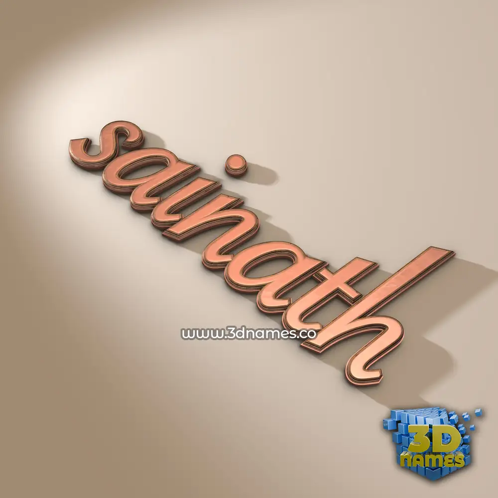 sainath in Rose Gold style - 3D name wallpaper